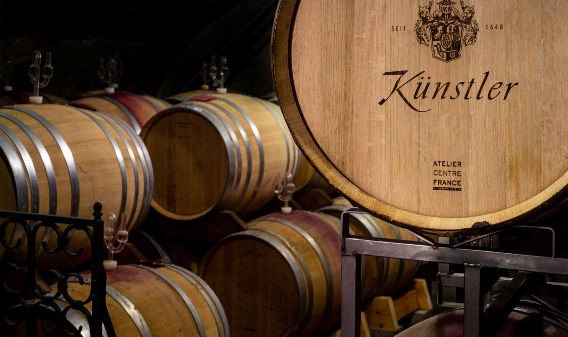 Barriques in the cellar